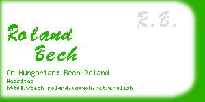 roland bech business card